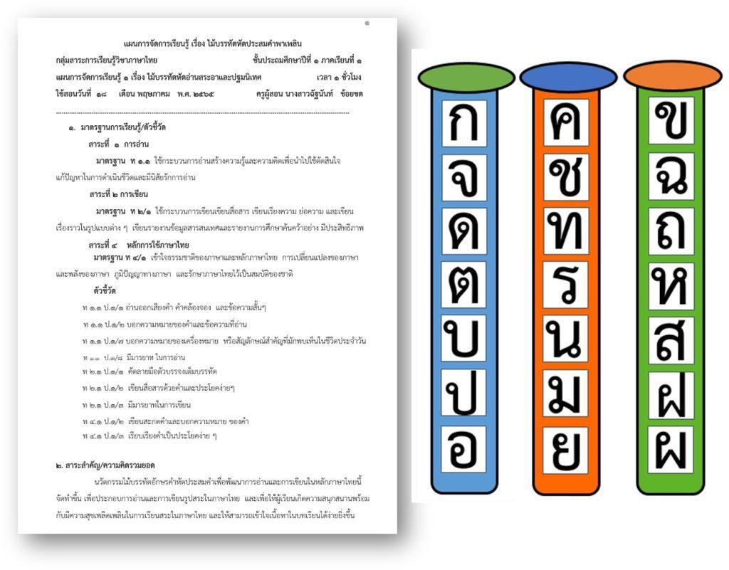แผนการสอน active learning วิชาภาษาไทย doc